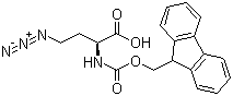 结构式 CAS# 942518-20-9, (S)-2-(((9H-芴-9-基)甲氧基)羰基氨基)-4-叠氮丁酸