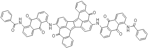 N,N'-[(5,13-Dihydro-5,13-dioxoaceanthryleno[2,1-a]aceanthrylene-6,14-diyl)bis[imino(9,10-dihydro-9,10-dioxo-5,1-anthracenediyl)]]bisbenzamide molecular structure (CAS 94277-01-7)