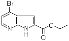 structure of CAS# 942920-55-0, Ethyl 4-bromo-1H-pyrrolo[2,3-b]pyridine-2-carboxylate