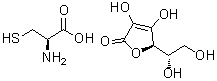 L-Ascorbic acid, compd. with L-cysteine (1:1) molecular structure (CAS 94313-97-0)