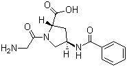 结构式 CAS# 943134-39-2, (2S,4R)-1-(2-氨基乙酰基)-4-苯甲酰胺吡咯烷-2-甲酸