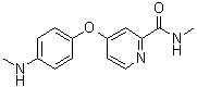 结构式 CAS# 943314-89-4, N-甲基-4-[4-(甲基氨基)苯氧基]-2-吡啶甲酰胺