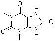 structure of CAS# 944-73-0, 1,3-Dimethyluric acid;7,9-Dihydro-1,3-dimethyl-1H-purine-2,6,8(3H)-trione; 1,3-Dimethyluric acid; Ba 2751; NSC 95854; Oxytheophylline