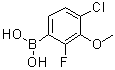 structure of CAS# 944129-07-1, 4-Chloro-2-fluoro-3-methoxyphenylboronic acid;B-(4-Chloro-2-fluoro-3-methoxyphenyl)boronic acid