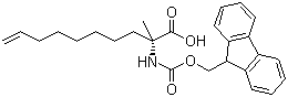 结构式 CAS# 945212-26-0, (2R)-2-N-芴甲氧羰基氨基-2-甲基-9-癸烯酸