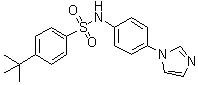结构式 CAS# 945526-43-2, 4-(1,1-二甲基乙基)-N-[4-(1H-咪唑-1-基)苯基]苯磺酰胺