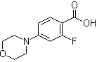 structure of CAS# 946598-40-9, 2-Fluoro-4-(4-morpholinyl)benzoic acid
