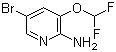 结构式 CAS# 947249-13-0, 5-溴-3-(二氟甲氧基)吡啶-2-胺