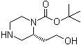 结构式 CAS# 947275-74-3, (2R)-2-(2-羟基乙基)哌嗪-1-羧酸叔丁酯