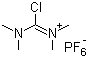 structure of CAS# 94790-35-9, N,N,N',N'-Tetramethylchloroformamidinium hexafluorophosphate;TCFH; N-[Chloro(dimethylamino)methylene]-N-methyl-methanaminium hexafluorophosphate (1:1)