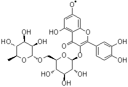 3-[[6-O-(6-脱氧-alpha-L-甘露糖基)-beta-D-吡喃葡萄糖基]氧基]-2-(3,4-二羟基苯基)-5-羟基-4-氧代-4H-1-苯并吡喃-7-基氧基分子结构 (CAS 949926-49-2)