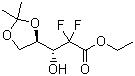 结构式 CAS# 95058-92-7, (3R,S)-2,2-二氟-3-羟基-3-(2,2-二甲基二氧环戊-4-基)丙酸乙酯