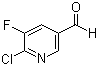 结构式 CAS# 950691-52-8, 6-氯-5-氟-3-吡啶甲醛