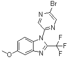 结构式 CAS# 950845-98-4, 1-(5-溴-2-吡嗪基)-5-甲氧基-2-(三氟甲基)-1H-苯并咪唑