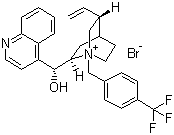 N-(4-Trifluoromethybenzyl)cinchoninum bromide molecular structure (CAS 95088-20-3)