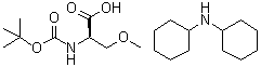 N-[(1,1-Dimethylethoxy)carbonyl]-O-methyl-D-serine compd. with N-cyclohexylcyclohexanamine molecular structure (CAS 95105-33-2)