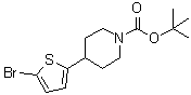结构式 CAS# 951259-22-6, 4-(5-溴-2-噻吩基)-1-哌啶羧酸叔丁酯