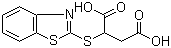 2-(1,3-Benzothiazol-2-ylthio)succinic acid molecular structure (CAS 95154-01-1)