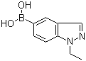 结构式 CAS# 952319-70-9, B-(1-乙基-1H-吲唑-5-基)硼酸