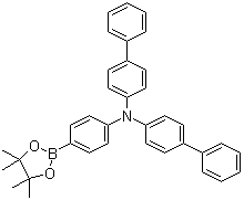 structure of CAS# 952431-30-0, Bis(biphenyl-4-yl)[4-(4,4,5,5-tetramethyl-[1,3,2]dioxaborolan-2-yl)phenyl]amine