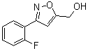 3-(2-Fluorophenyl)-5-isoxazolemethanol molecular structure (CAS 953046-62-3)