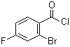 structure of CAS# 95383-36-1, 2-Bromo-4-fluorobenzoyl chloride;4-Fluoro-2-bromobenzoyl chloride