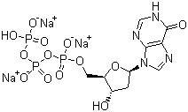 structure of CAS# 95648-77-4, 2'-Deoxyinosine-5'-triphosphate trisodium salt;dITP.Na3