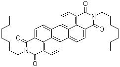 结构式 CAS# 95689-91-1, N,N'-双(N-庚基)-3,4,9,10-苝二甲酰亚胺