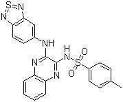 structure of CAS# 956958-53-5, XL 147;N-[3-(2,1,3-Benzothiadiazol-5-ylamino)-2-quinoxalinyl]-4-methylbenzenesulfonamide