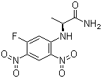 structure of CAS# 95713-52-3, N-(2,4-Dinitro-5-fluorophenyl)-L-alaninamide