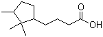 结构式 CAS# 957136-80-0, 4-(2,2,3-三甲基环戊基)丁酸