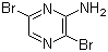 structure of CAS# 957230-70-5, 3,6-Dibromopyrazine-2-amine;3,6-Dibromopyrazin-2-ylamine