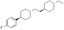 结构式 CAS# 95837-21-1, [反式(反式)]-1-[4-[2-(4-乙基环己基)乙基]环己基]-4-氟苯