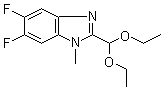 结构式 CAS# 958863-37-1, 2-(二乙氧基甲基)-5,6-二氟-1-甲基-1H-苯并咪唑