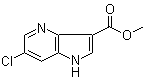 结构式 CAS# 959245-12-6, 6-氯-1H-吡咯并[3,2-b]吡啶-3-羧酸甲酯