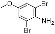 structure of CAS# 95970-05-1, 2,6-Dibromo-4-methoxyaniline;2,6-Dibromo-p-anisidine