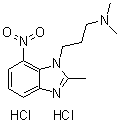 N,N,2-三甲基-7-硝基-1H-苯并咪唑-1-丙胺二盐酸盐分子结构 (CAS 960-77-0)
