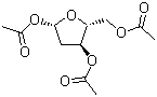 1,3,5-三乙酰基-2-脱氧-beta-D-赤式戊呋喃糖分子结构 (CAS 96291-75-7)