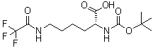 结构式 CAS# 96561-04-5, N2-[叔丁氧羰基]-N6-(三氟乙酰基)-D-赖氨酸