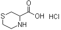 3-Thiomorpholinecarboxylic acid hydrochloride molecular structure (CAS 96612-95-2)