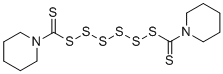structure of CAS# 971-15-3, Dipentamethylenethiuram hexasulfide;(piperidine-1-carbothioylpentasulfanyl) piperidine-1-carbodithioate