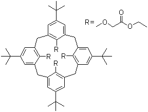 4-tert-Butylcalix[4]arene-tetraacetic acid tetraethyl ester molecular structure (CAS 97600-39-0)