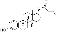 结构式 CAS# 979-32-8, 戊酸雌二醇; 3-羟基雌甾-1,3,5(10)-三烯-17b-醇 17-戊酸酯