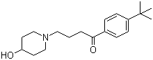 structure of CAS# 97928-18-2, 1-[3-(4-tert-Butylbenzoyl)propyl]-4-hydroxypiperidine