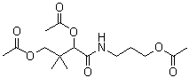 2,4-Bis(acetyloxy)-N-[3-(acetyloxy)propyl]-3,3-dimethylbutanamide molecular structure (CAS 98133-47-2)