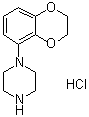 structure of CAS# 98206-09-8, Eltoprazine hydrochloride;1-(2,3-Dihydro-1,4-benzodioxin-5-yl)piperazine monohydrochloride; DU 28853; DU 28893