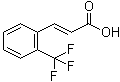 structure of CAS# 98386-81-3, trans-3-(2-Trifluoromethylphenyl)acrylic acid;(E)-3-(2-Trifluoromethylphenyl)-2-propenoic acid; trans-3-(2-Trifluoromethylphenyl)-2-propenoic acid