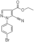 1-(4-Bromophenyl)-5-cyano-1H-pyrazole-4-carboxylic acid ethyl ester molecular structure (CAS 98475-71-9)