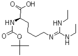 N6-[Bis(ethylamino)methylene]-N2-[(1,1-dimethylethoxy)carbonyl]-D-lysine molecular structure (CAS 98500-77-7)
