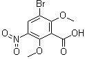 3-Bromo-2,6-dimethoxy-5-nitrobenzoic acid molecular structure (CAS 98527-25-4)